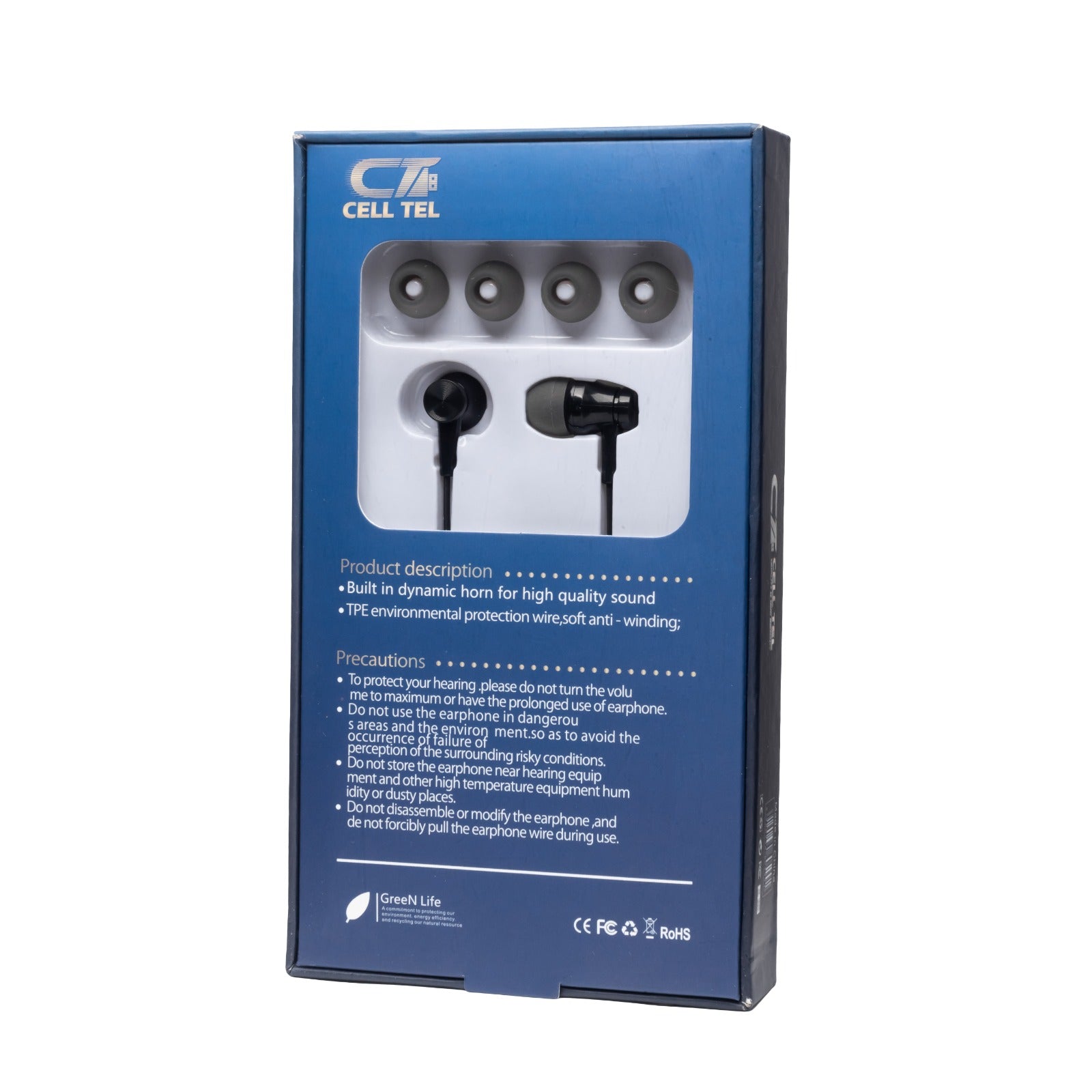 سماعة أذن ستيريو من سل تل، لون أسود - CT-06 سماعة أذن ستيريو من سل تل، لون أسود - CT-06